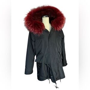 Parka NY fur trim parka jacket size large